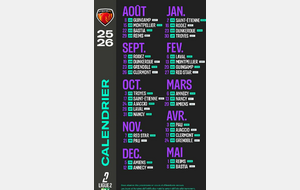 Le calendrier complet est sorti