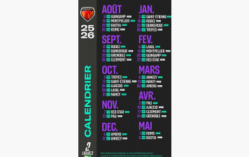 Le calendrier complet est sorti